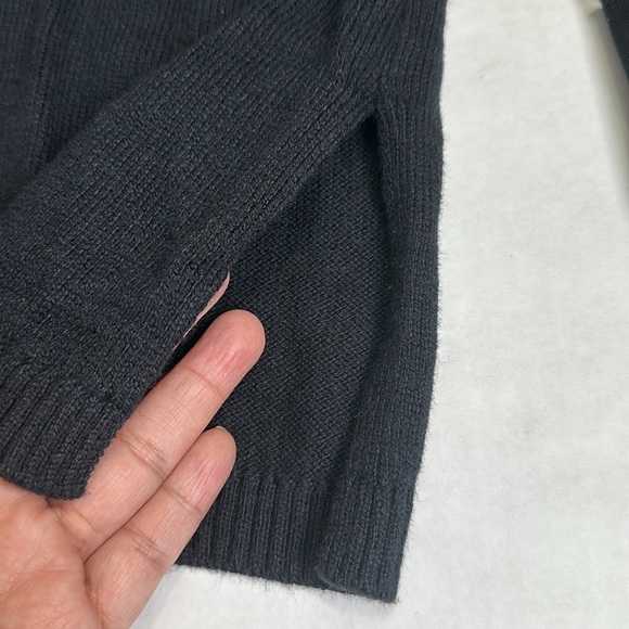 Soft Surroundings Womens Size Medium Black Long Sleeve Hooded Pullover Sweater - Picture 5 of 12